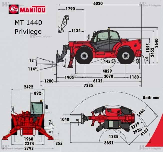 Afbeelding 14m - Manitou MT 1440